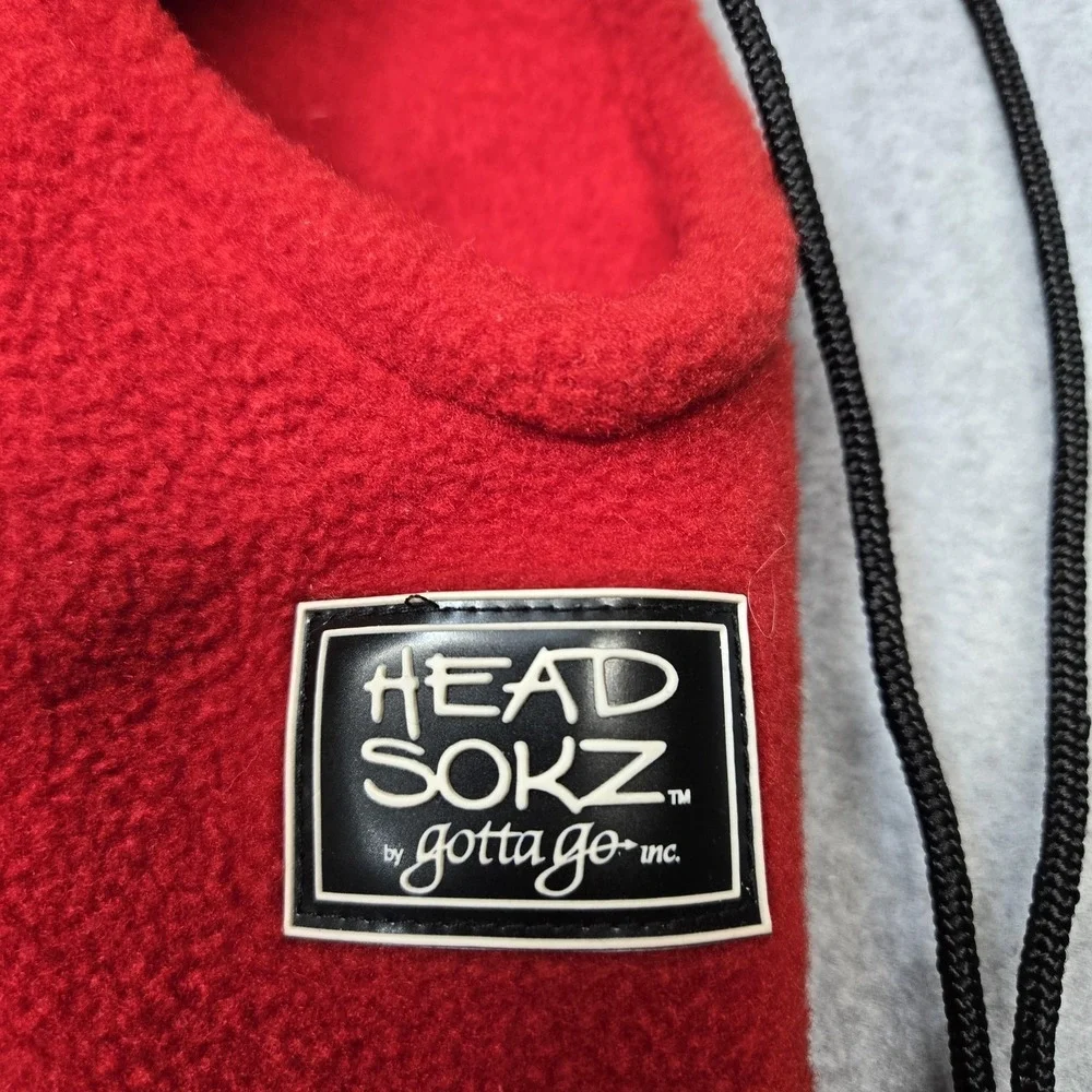 Head Sokz Balaclava Unisex One Size Red Fleece Thermal Neck‎ Flap Adjustable
